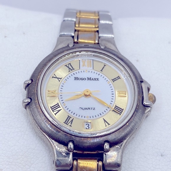Working! Men’s Hugo Maxx Vintage 2 Tone Minimalist Watch - Picture 2 of 9